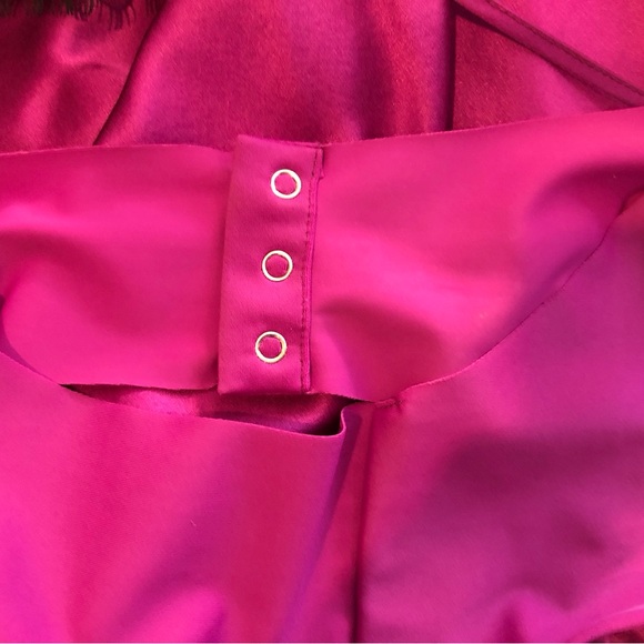 Cami NYC purple magenta Romy silk sleeveless lace blouse bodysuit size Small - Picture 7 of 8